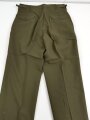 U.S. 1952 dated trousers Model 1951, field, wool. size short medium. Unused