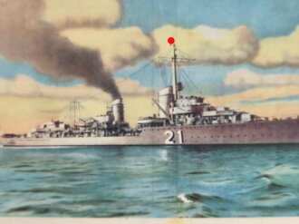 Sammelbilderalbum " Unsere Kriegsflotte" Komplett, 20 Seiten