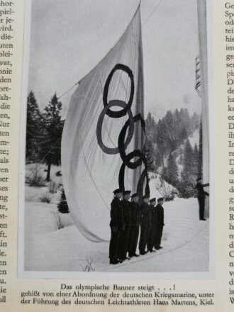 Sammelbilderalbum "Olympia 1936" - Band 1 Die Olympischen Spiele 1936 in Berlin und Garmisch-Partenkirchen, 127 Seiten, komplett, im Schutzumschlag