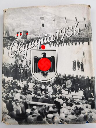 Sammelbilderalbum "Olympia 1936" - Band 1 Die Olympischen Spiele 1936 in Berlin und Garmisch-Partenkirchen, 127 Seiten, komplett, im Schutzumschlag