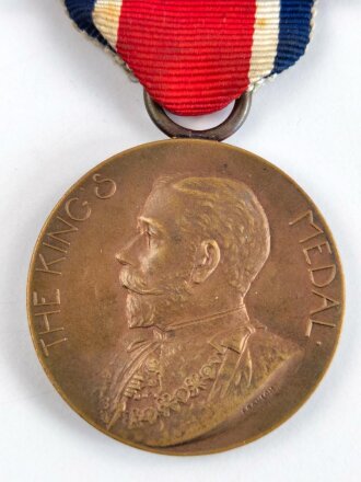 Großbritannien " Kings medal" 1911-12, awarded to G.Slater