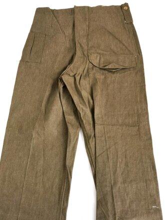 British 1940 dated Denim trousers, Size 5. Unissued