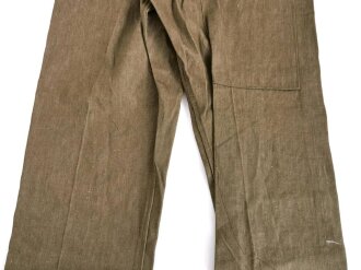 British 1940 dated Denim trousers, Size 5. Unissued