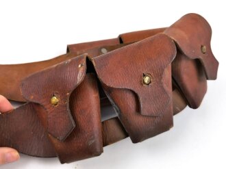 WWI British 1903 Pattern Ammunition Bandolier 5 Pocket. Used