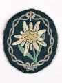 Armedelweiss für Angehörige der Gebirgstruppen, getragenes Stück