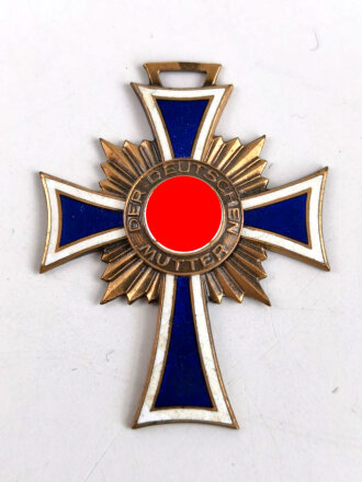 Ehrenkreuz der Deutschen Mutter ( Mutterkreuz ) in Bronze, Emaille mit leichten Kratzern