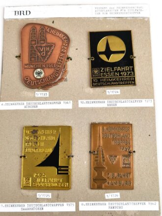 Deutschland nach 1945, Vier Autoplaketten vom " Verband der Heimkehrer ( VdH)