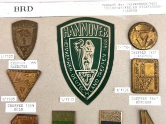 Deutschland nach 1945, Sammlung 15 Stück diverse Abzeichen vom " Verband der Heimkehrer ( VdH)