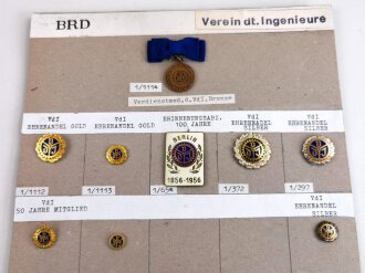 Deutschland nach 1945, Sammlung 9 Stück diverse Abzeichen vom " Verein deutscher Ingenieure"