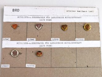 Deutschland nach 1945, Sammlung von 6 Stück diverse Abzeichen von der "Arbeiterwohlfahrt AWO"