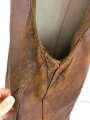 British WWII Leather Jerkin, several repairs, used