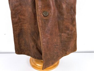 British WWII Leather Jerkin, several repairs, used