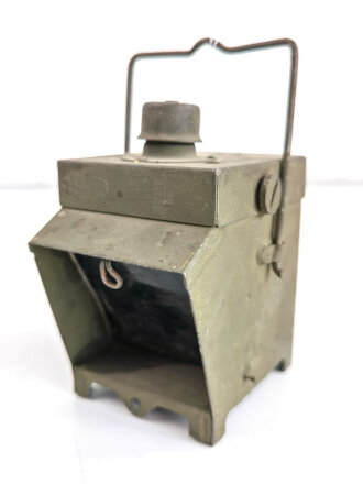 British WWII Army Lamp Electric Traffic No 2. Original paint, uncleaned, untested