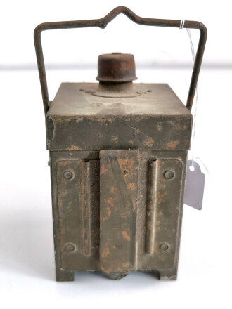 British WWII Army Lamp Electric Traffic No 2. Original paint, uncleaned, untested