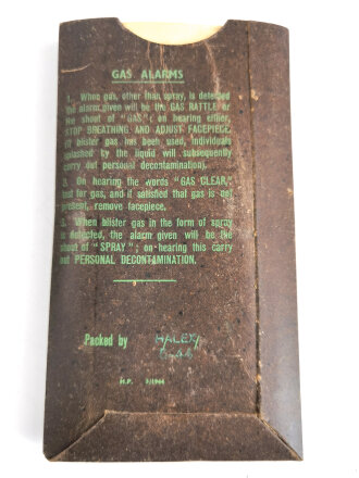 British 1944 dated Eyeshields Anti gas MKIII, Relabeled 1953