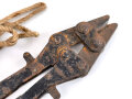 British folding wire cutters, undated, uncleaned