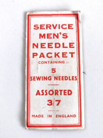 British WWII Service mens needle pack