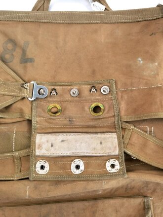 British parachute bag "I.A.C. Pack Type C.   MK.2 for Nylon Rigging lines"  dated 1956