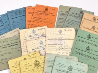 British ration cards for a soldiers family in Germany ,...
