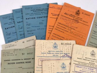 British ration cards for a soldiers family in Germany ,...