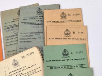 British ration cards for a soldiers family in Germany , 1950´s