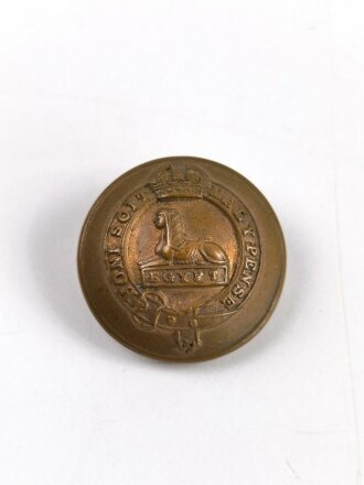 British Military brass button "HONI SOIT QUI MAL Y...
