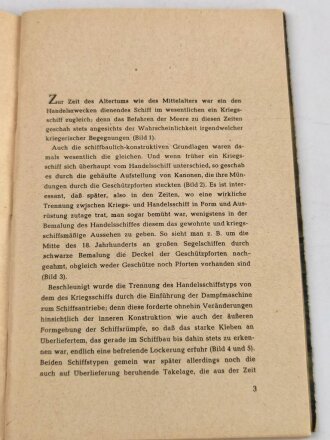 "Was man über die Kriegsschiffs-Typen wissen muß" Sonderdruck des Oberkommandos der Kriegsmarine mit 72 Seiten, sehr guter Zustand