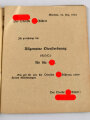 Allgemeine Dienstordnung für die SA der NSDAP, datiert 1933 mit 63 Seiten