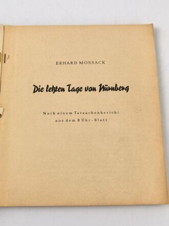 "Die letzten Tage von Nürnberg" Nach einem...