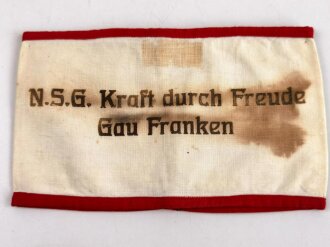 Armbinde " N.S. Gemeinschaft Kraft durch Freude Gau...