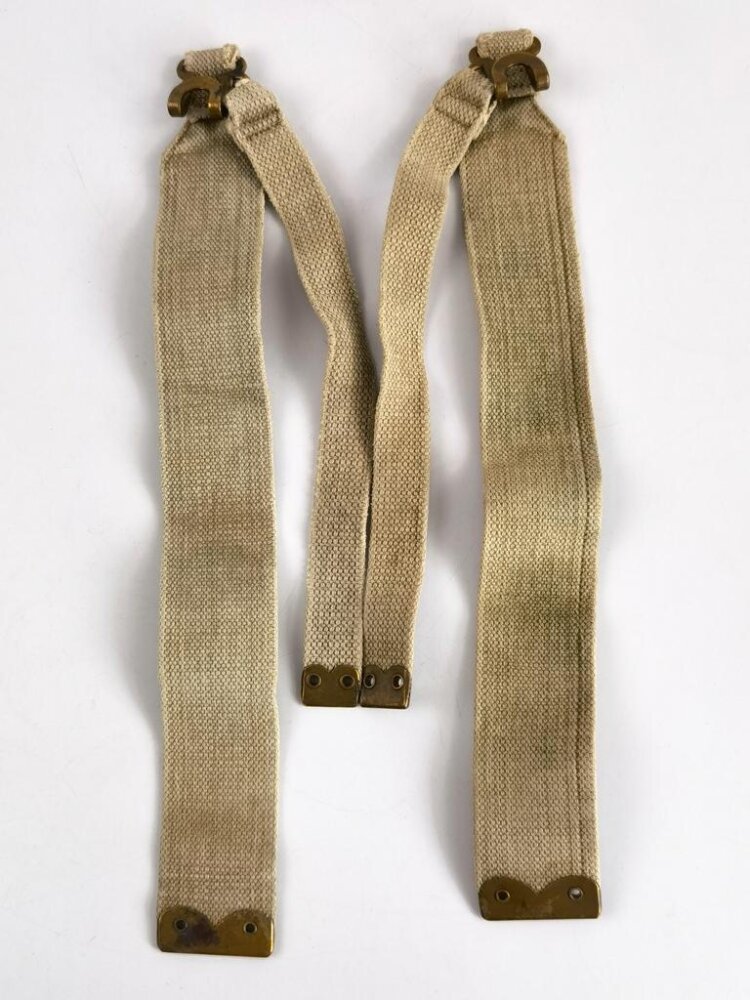 British WWII, Pair of Pattern 1937 Haversack shoulder straps (Left an ...