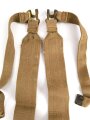 British WWII, Pair of Pattern 1937 Haversack shoulder straps (Left and right  webbing L straps ) used. A set of brass buckles included ( no picture )