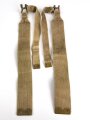 British WWII, Pair of Pattern 1937 Haversack shoulder straps (Left and right  webbing L straps ) used. A set of brass buckles included ( no picture )