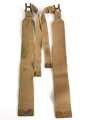 British WWII, Pair of Pattern 1937 Haversack shoulder straps (Left and right  webbing L straps ) used. A set of brass buckles included ( no picture )