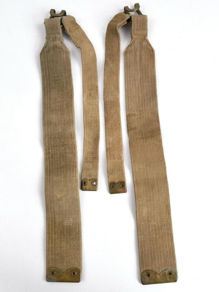 British WWII, Pair of Pattern 1937 Haversack shoulder straps (Left an ...