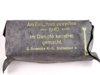 Verbandpäckchen Wehrmacht datiert 1940 " grosses Modell"