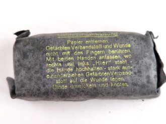 Verbandpäckchen Wehrmacht datiert 1940 " grosses Modell"