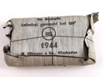 Verbandpäckchen Wehrmacht datiert 1944 " grosses Modell"