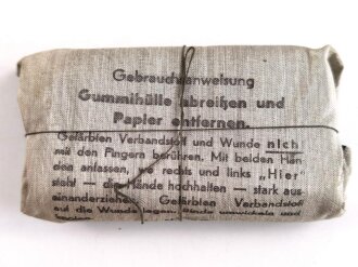 Verbandpäckchen Wehrmacht datiert 1944 " grosses Modell"