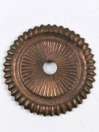 Kaiserreich, Rohling einer Pickelhaubenkokarde , Kupferblech, Durchmesser 54 mm, vermutlich neuzeitliche REPODUKTION