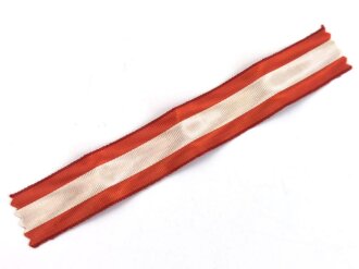 Bandabschnitt für das Feuerwehr- Ehrenzeichen III. Reich, Länge circa 18 cm und Breite 2,5 cm