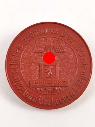 WHW, Kunststoffabzeichen Gau Kurhessen 1936- 1937