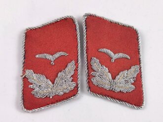 Luftwaffe, Paar Kragenspiegel für einen Leutnant der Flakartillerie