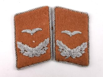 Luftwaffe, Paar Kragenspiegel für einen Leutnant im Luftnachrichtendienst