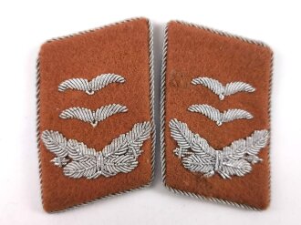 Luftwaffe, Paar Kragenspiegel für einen Oberleutnant im Luftnachrichtendienst