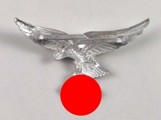 Luftwaffe, Adler alter Art für eine Schirmmütze aus Aluminium