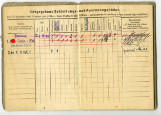 Soldbuch Waffen SS eines Angehörigen 2.SS-Nachrichten Ausbildungs Abteilung 1 Nürnberg. Ausgestellt im Mai 1944, eingetragenes Sturmgewehr 44 am 11.3.45. Komplett, guter Zustand, dazu ein Foto 6 x 8cm