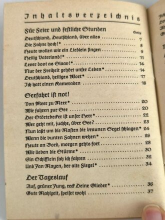 "Liederbuch der Kriegsmarine" Heft 1 mit 59 Seiten