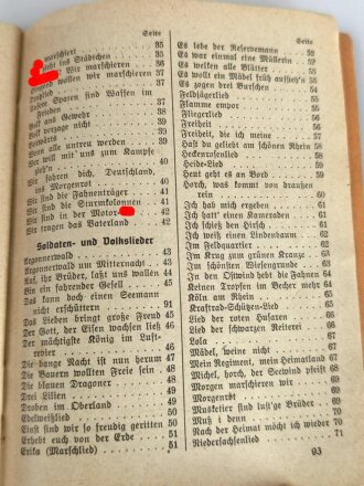 "Sturm- und Kampflieder für die Front und Heimat"  94 Seiten, stärker gebraucht