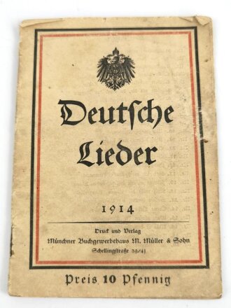 "Deutsche Lieder 1914" 32 Seiten, stärker gebraucht